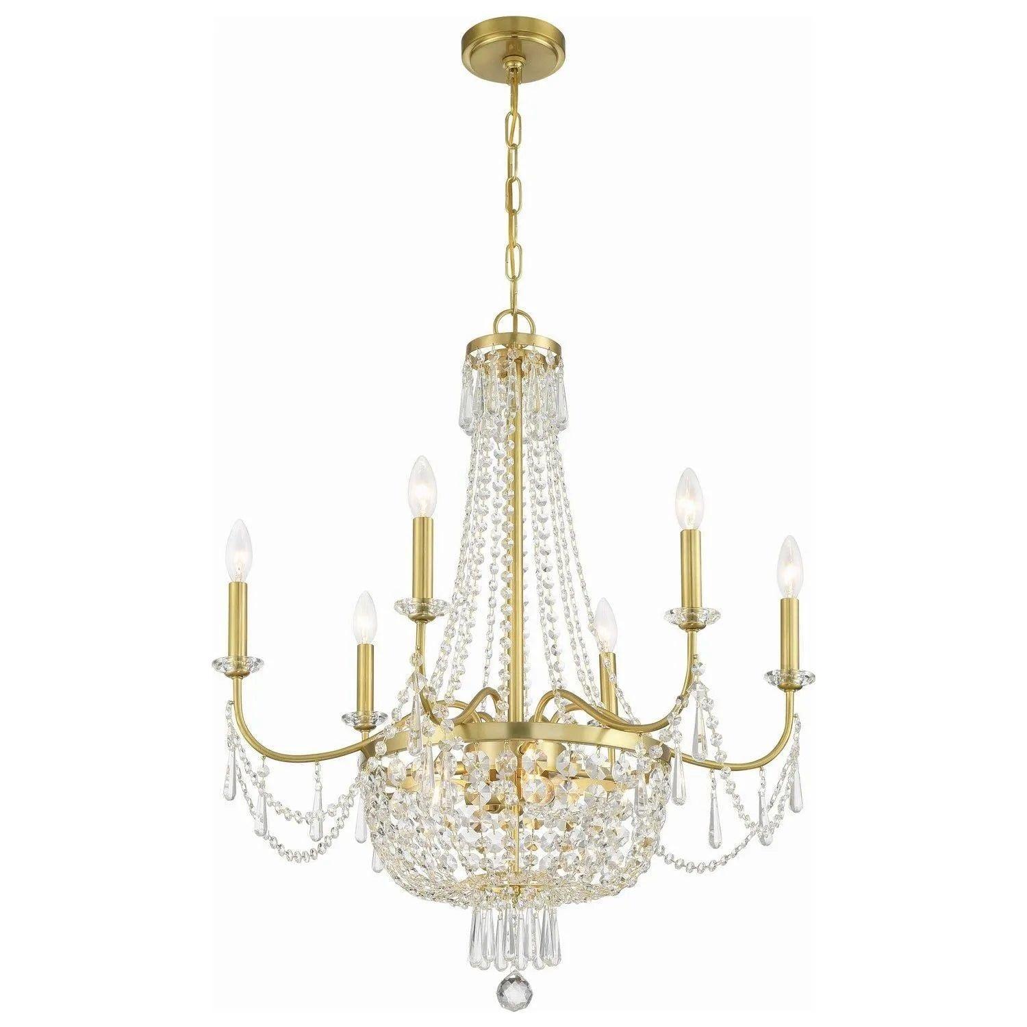 Crystorama - Haywood Chandelier - HWD-7709-AG - Canada Light Shop