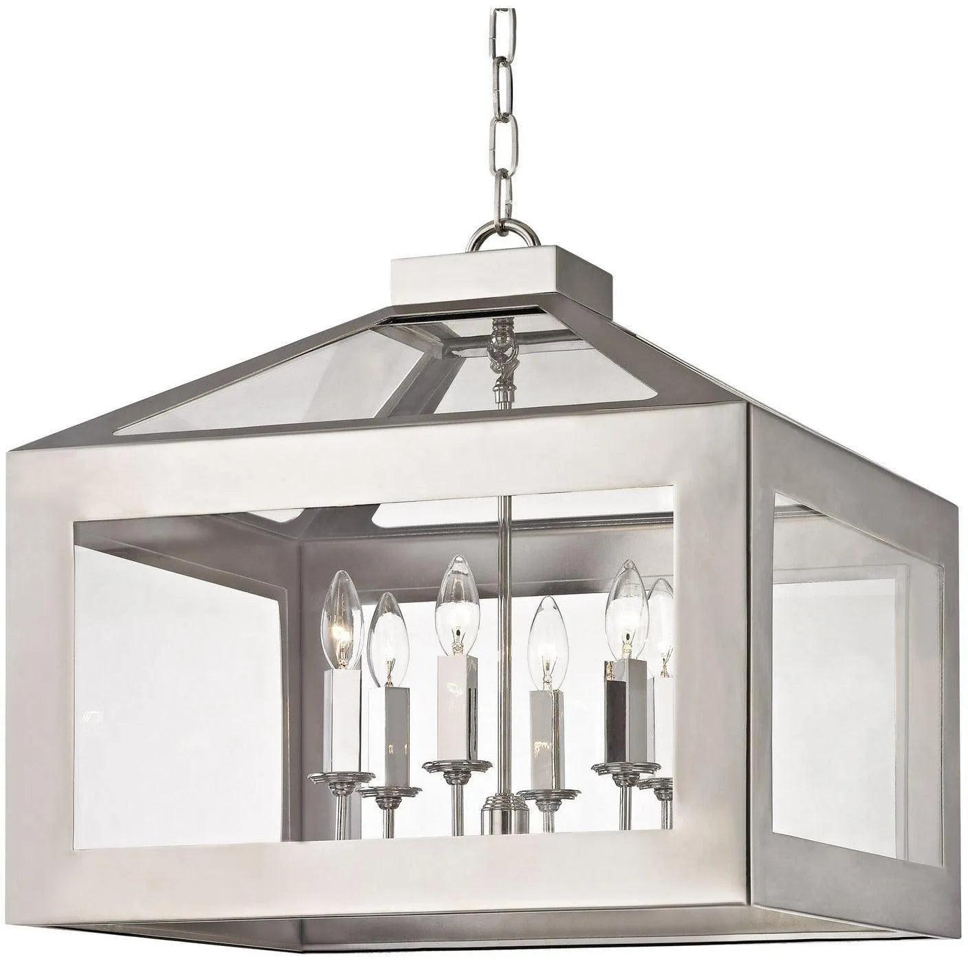 Crystorama - Hurley Six Light Chandelier - 6056-PN - Canada Light Shop