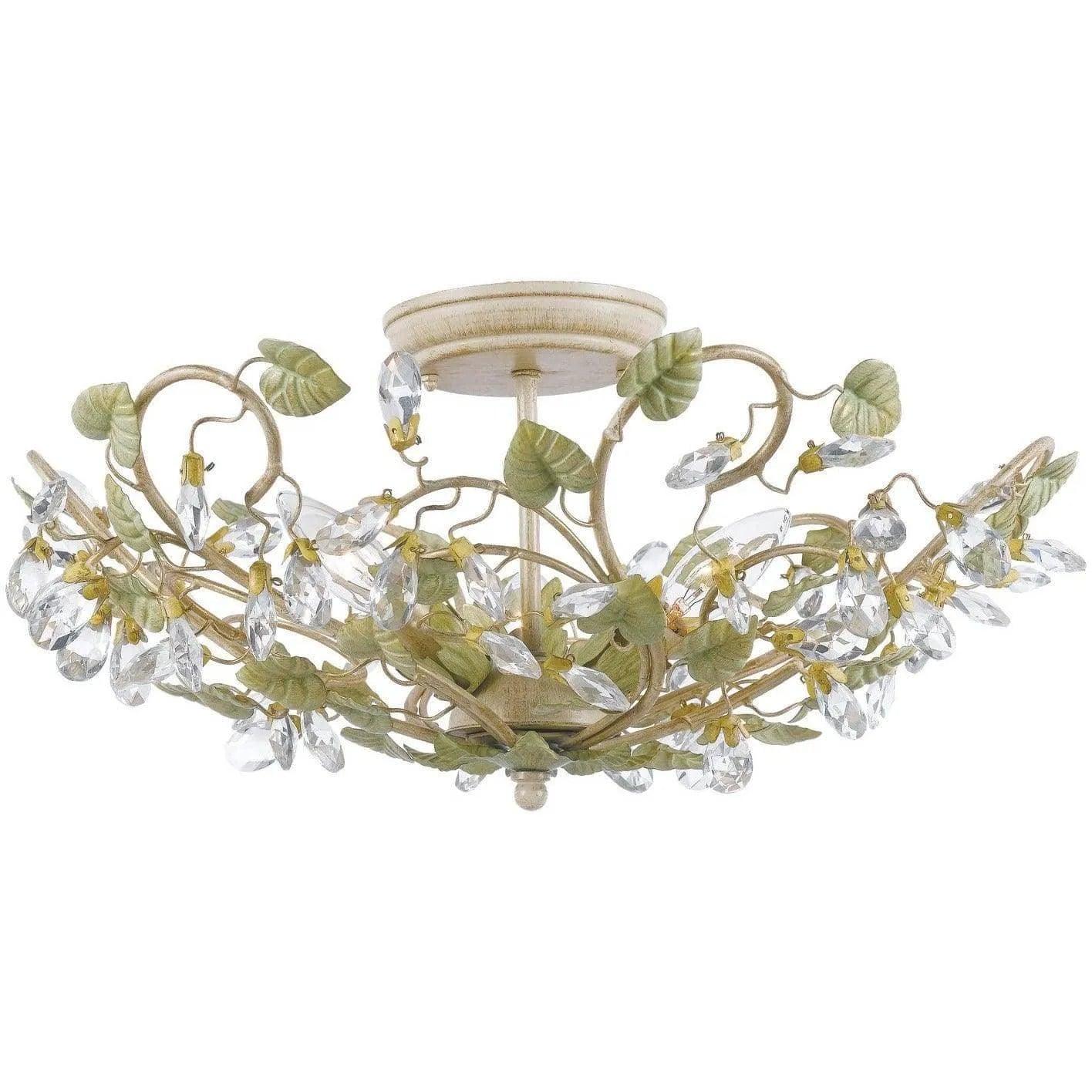Crystorama - Josie Five Light Ceiling Mount - 4840-CT - Canada Light Shop