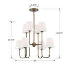 Crystorama - Keenan Chandelier - KEE-A3008-PN - Canada Light Shop