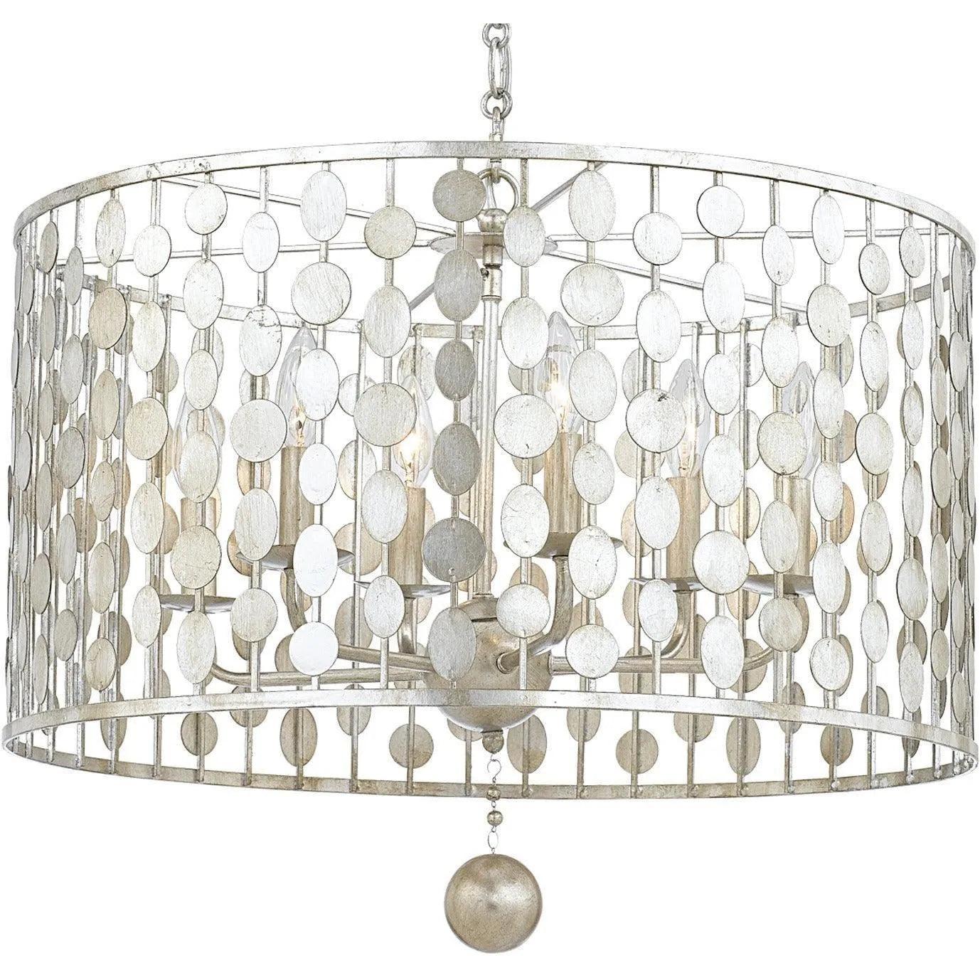 Crystorama - Layla Six Light Chandelier - 546-SA - Canada Light Shop