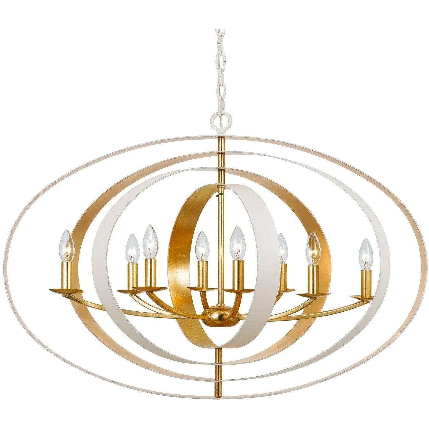 Crystorama - Luna Eight Light Chandelier - 588-MT-GA - Canada Light Shop