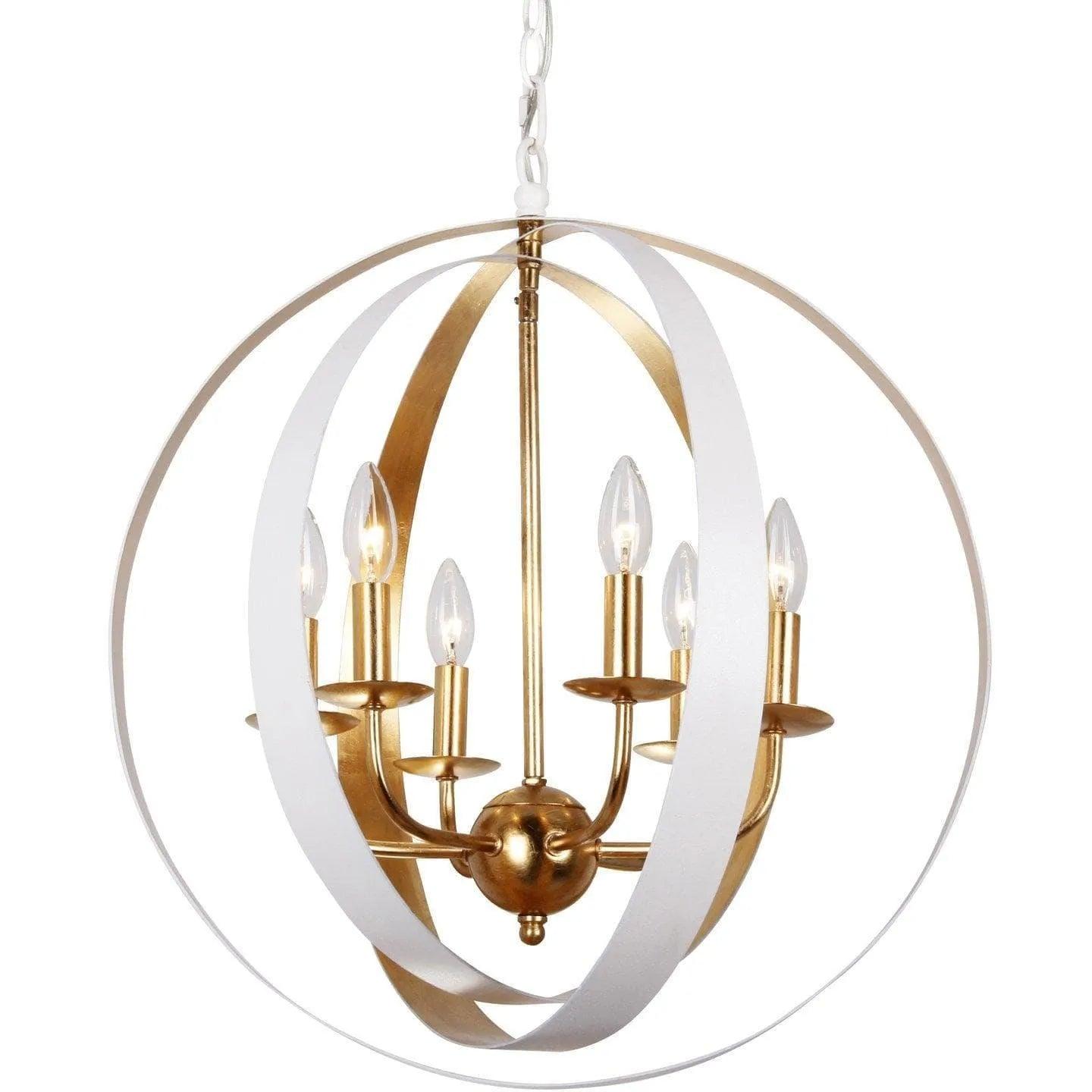 Crystorama - Luna Six Light Chandelier - 585-MT-GA - Canada Light Shop