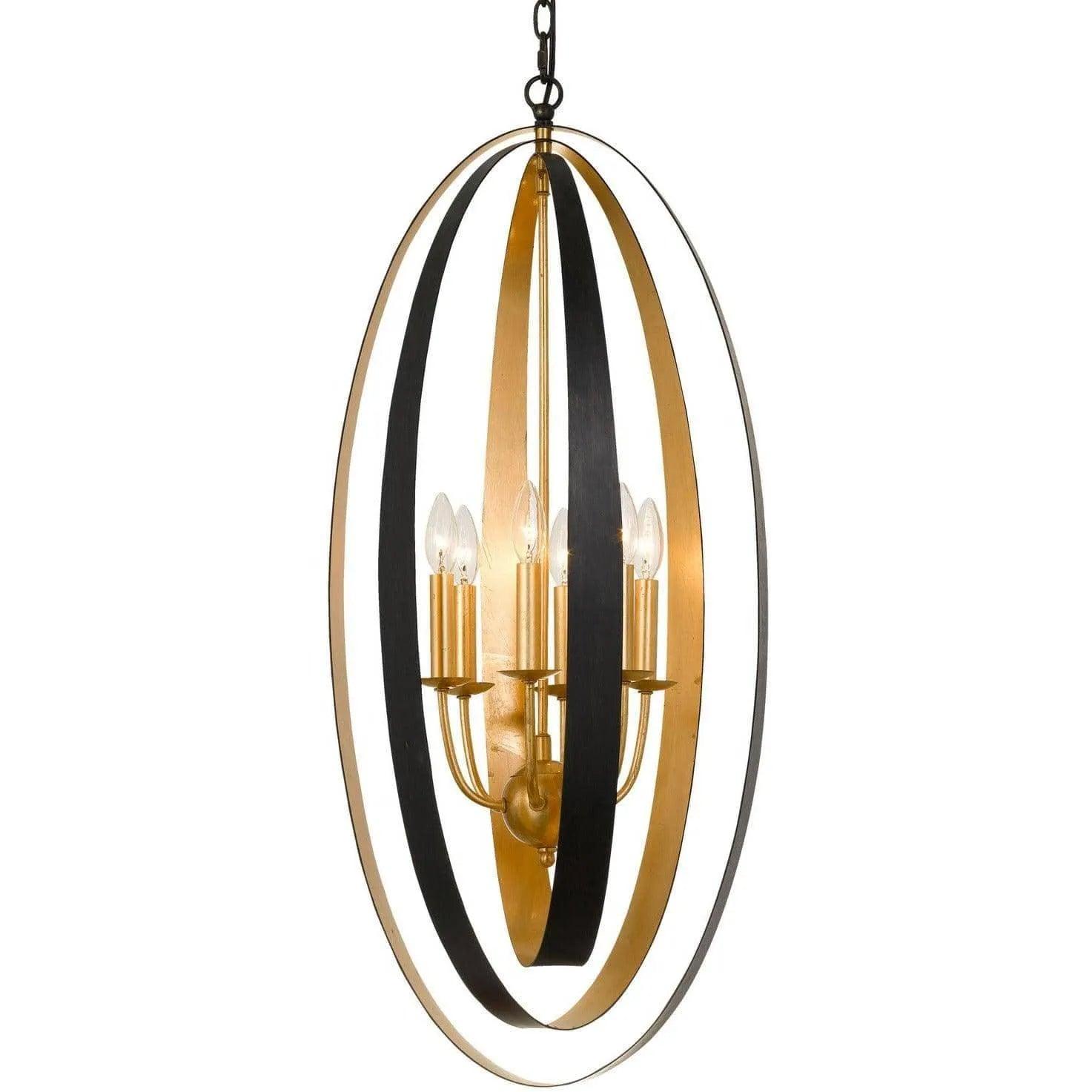 Crystorama - Luna Six Light Chandelier - 597-EB-GA - Canada Light Shop