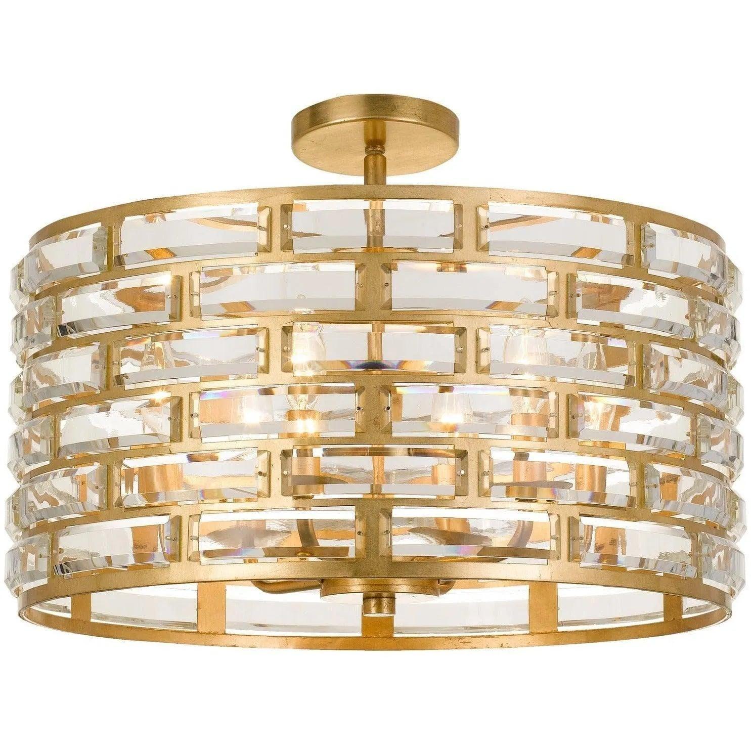 Crystorama - Meridian Six Light Ceiling Mount - MER-4866-GA_CEILING - Canada Light Shop