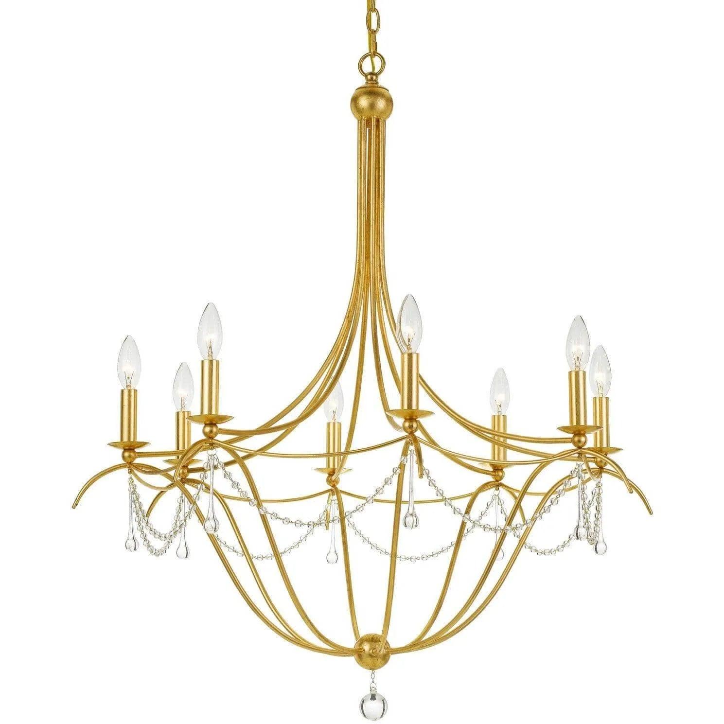 Crystorama - Metro Eight Light Chandelier - 428-GA - Canada Light Shop