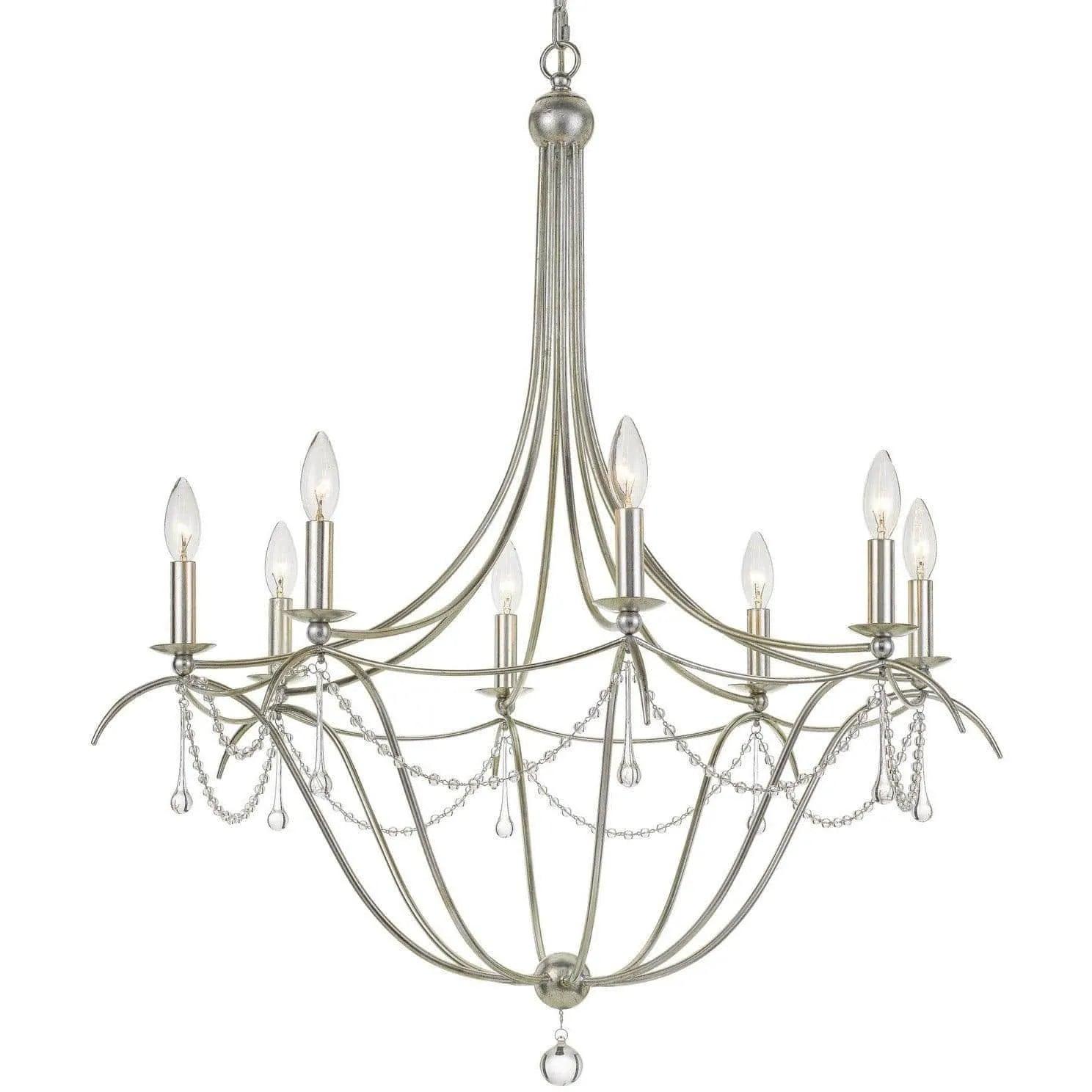 Crystorama - Metro Eight Light Chandelier - 428-SA - Canada Light Shop