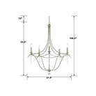 Crystorama - Metro Five Light Chandelier - 435-SA - Canada Light Shop