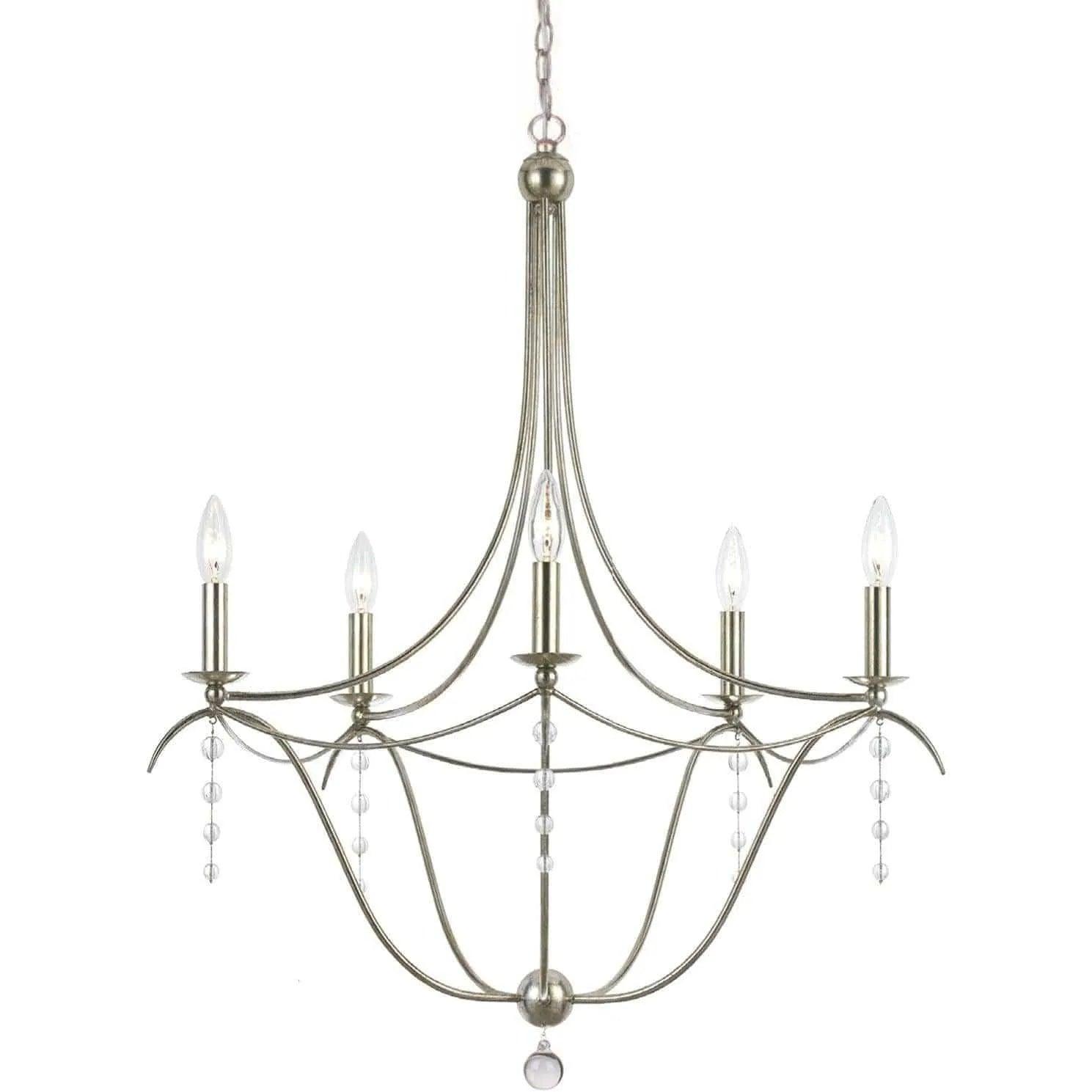 Crystorama - Metro Five Light Chandelier - 435-SA - Canada Light Shop