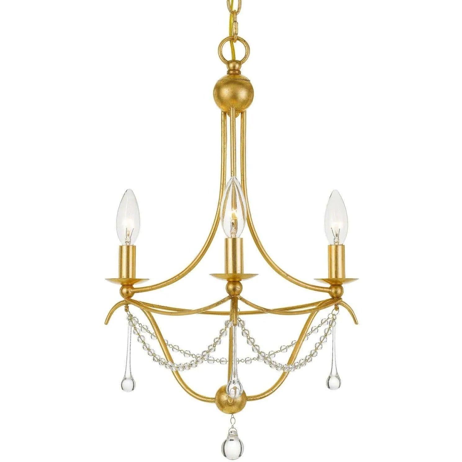 Crystorama - Metro Three Light Mini Chandelier - 423-GA - Canada Light Shop
