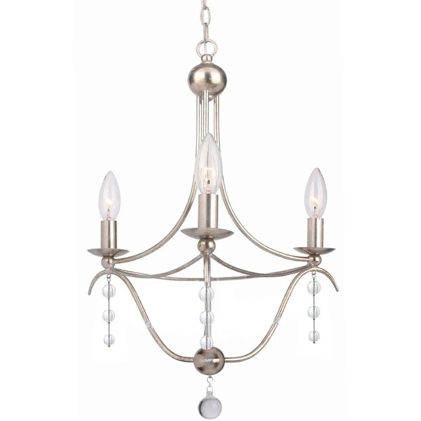 Crystorama - Metro Three Light Mini Chandelier - 433-SA - Canada Light Shop