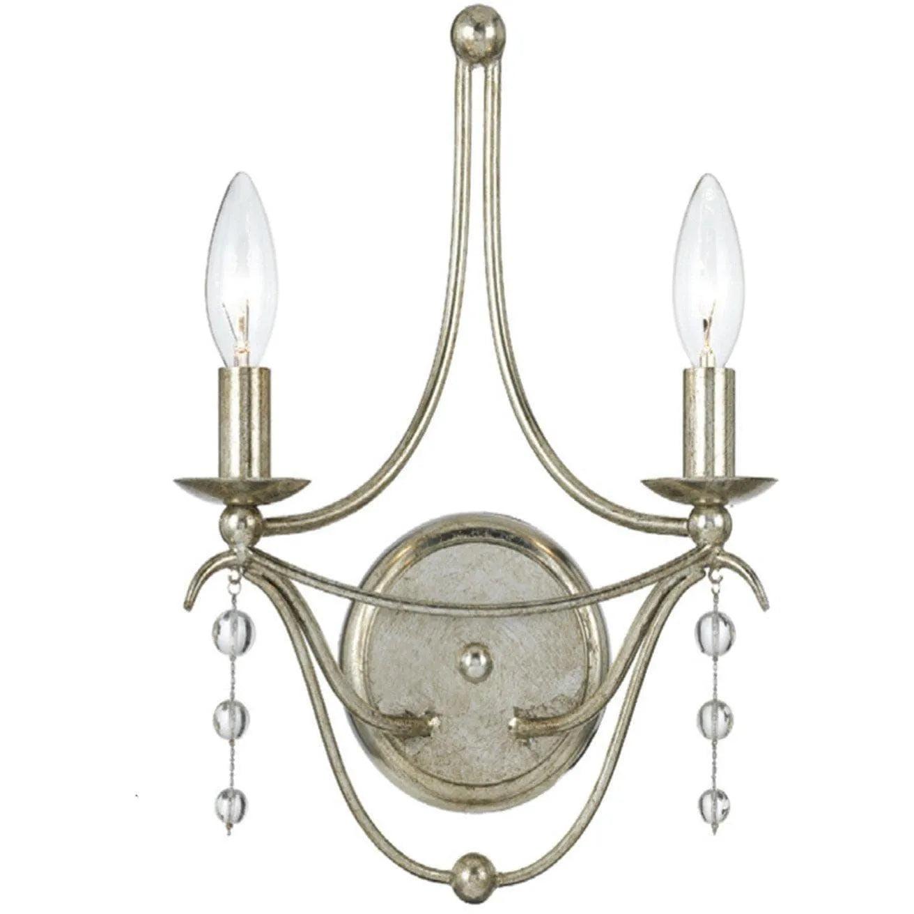 Crystorama - Metro Two Light Wall Mount - 432-SA - Canada Light Shop
