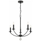 Crystorama - Mila Chandelier - MIL-8005-BK - Canada Light Shop