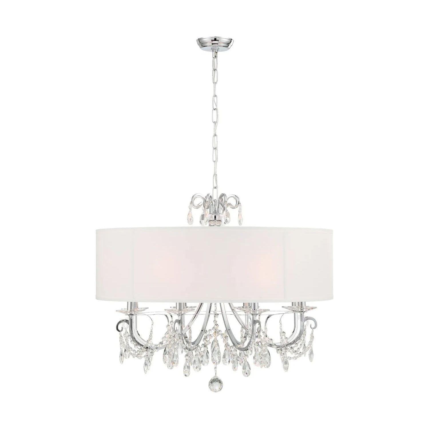 Crystorama - Othello Drum Shade Chandelier - 6628-CH-CL-MWP - Canada Light Shop