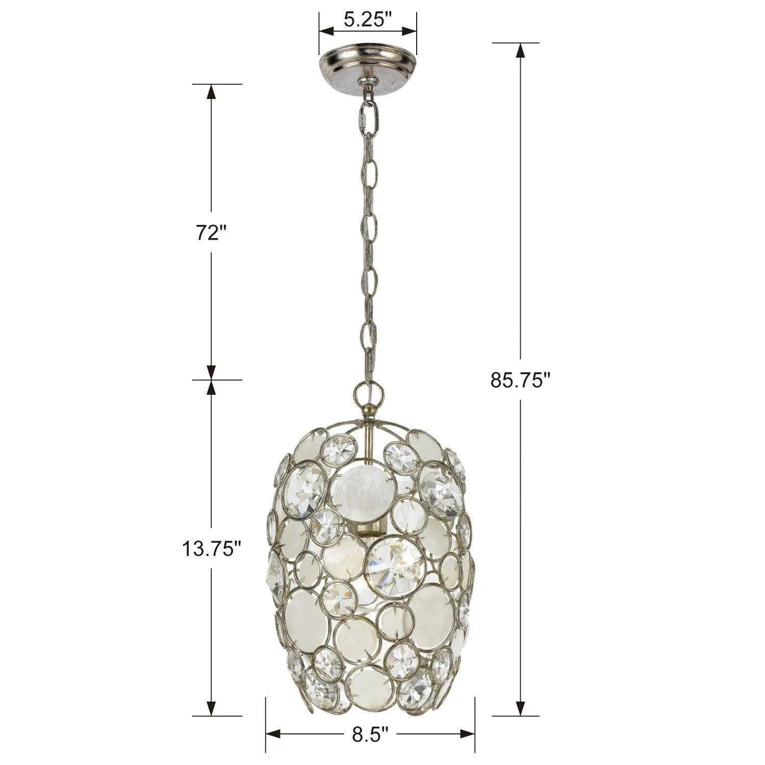 Crystorama - Palla One Light Mini Chandelier - 523-SA - Canada Light Shop