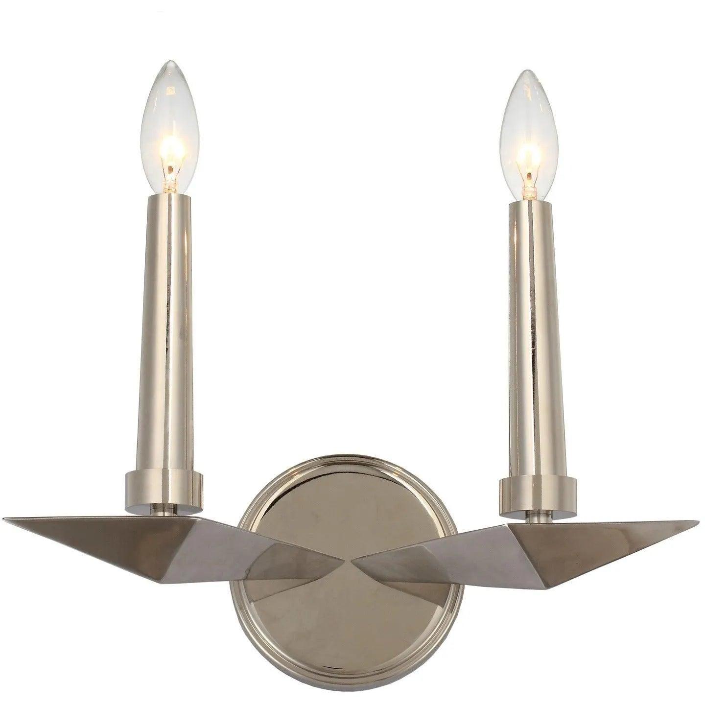 Crystorama - Palmer Two Light Wall Mount - 7592-PN - Canada Light Shop