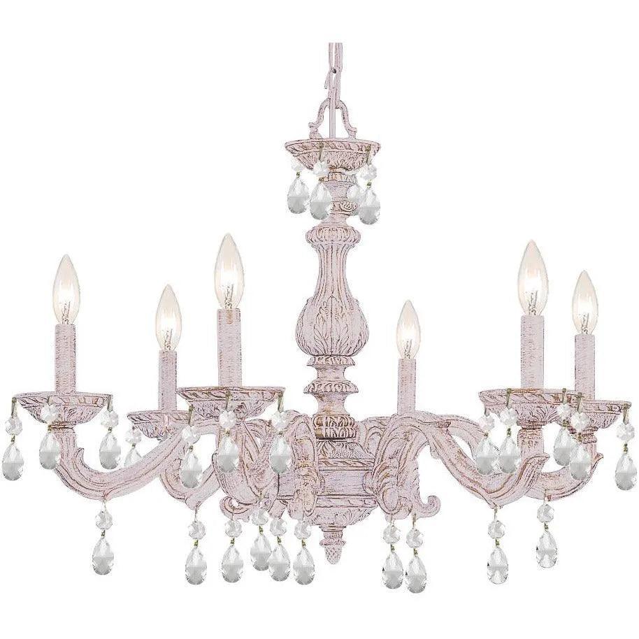 Crystorama - Paris Market Six Light Chandelier - 5036-AW-CL-SAQ - Canada Light Shop