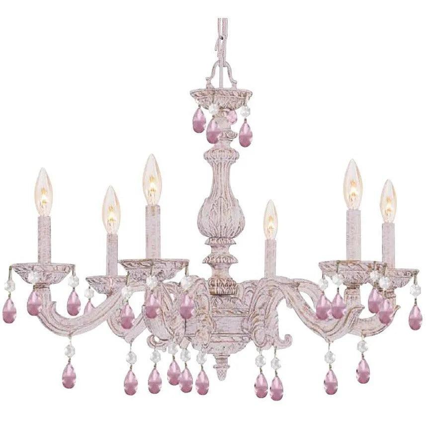 Crystorama - Paris Market Six Light Chandelier - 5036-AW-RO-MWP - Canada Light Shop