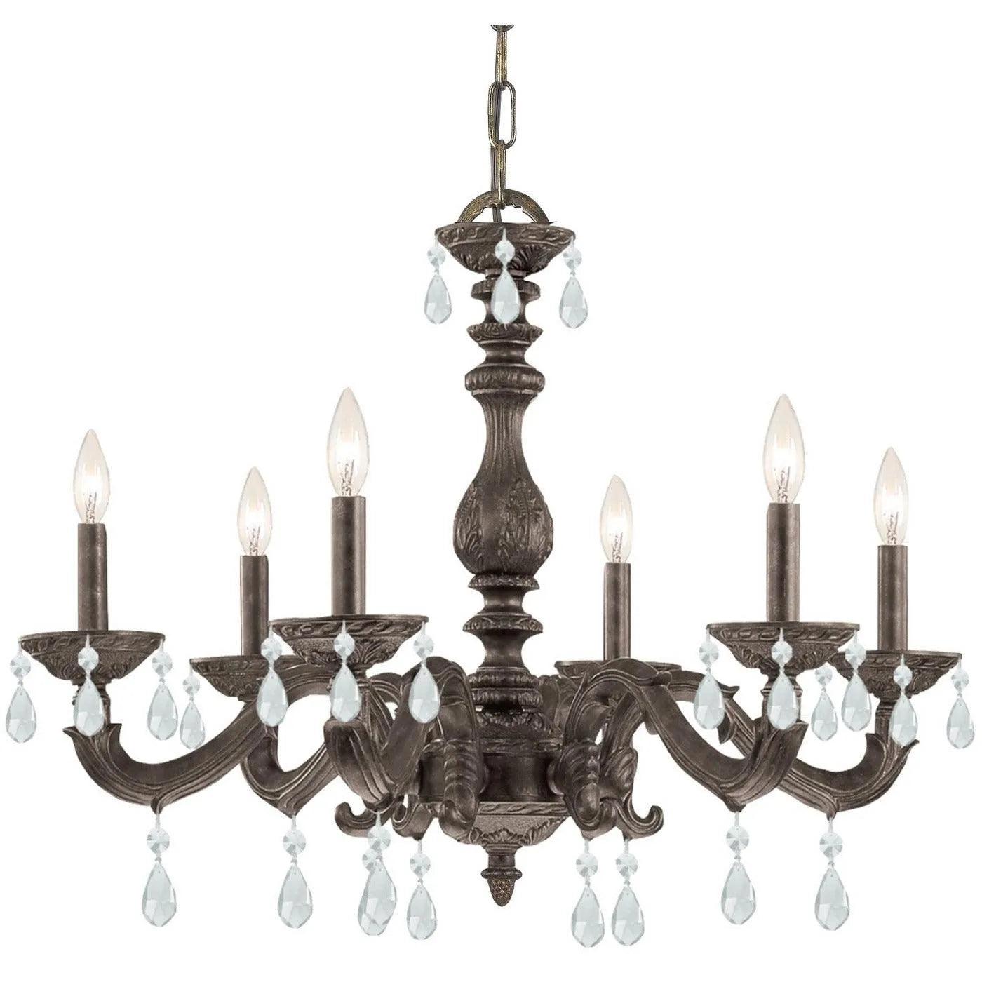 Crystorama - Paris Market Six Light Chandelier - 5036-VB-CL-SAQ - Canada Light Shop