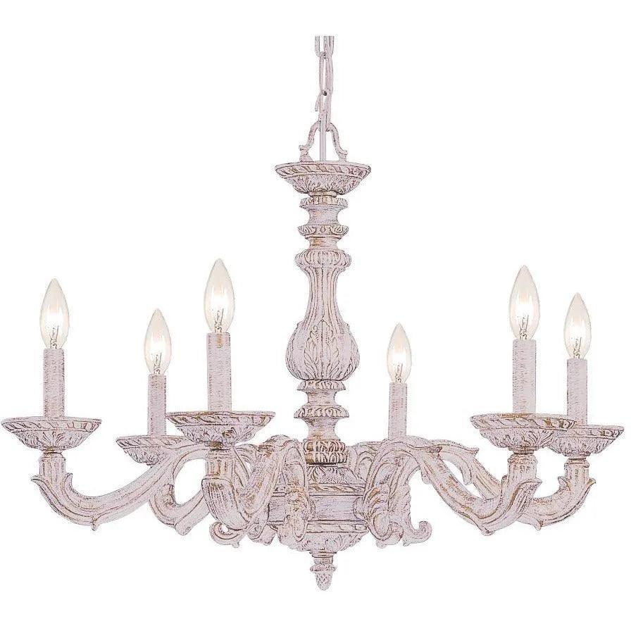 Crystorama - Paris Market Six Light Chandelier - 5126-AW - Canada Light Shop