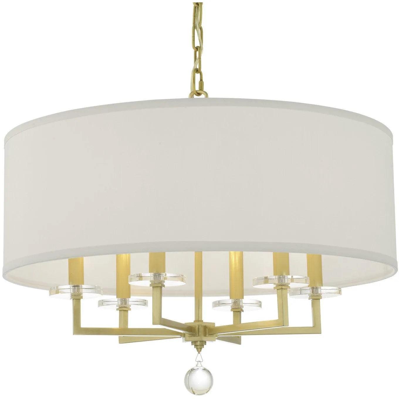 Crystorama - Paxton Six Light Chandelier - 8116-AG - Canada Light Shop