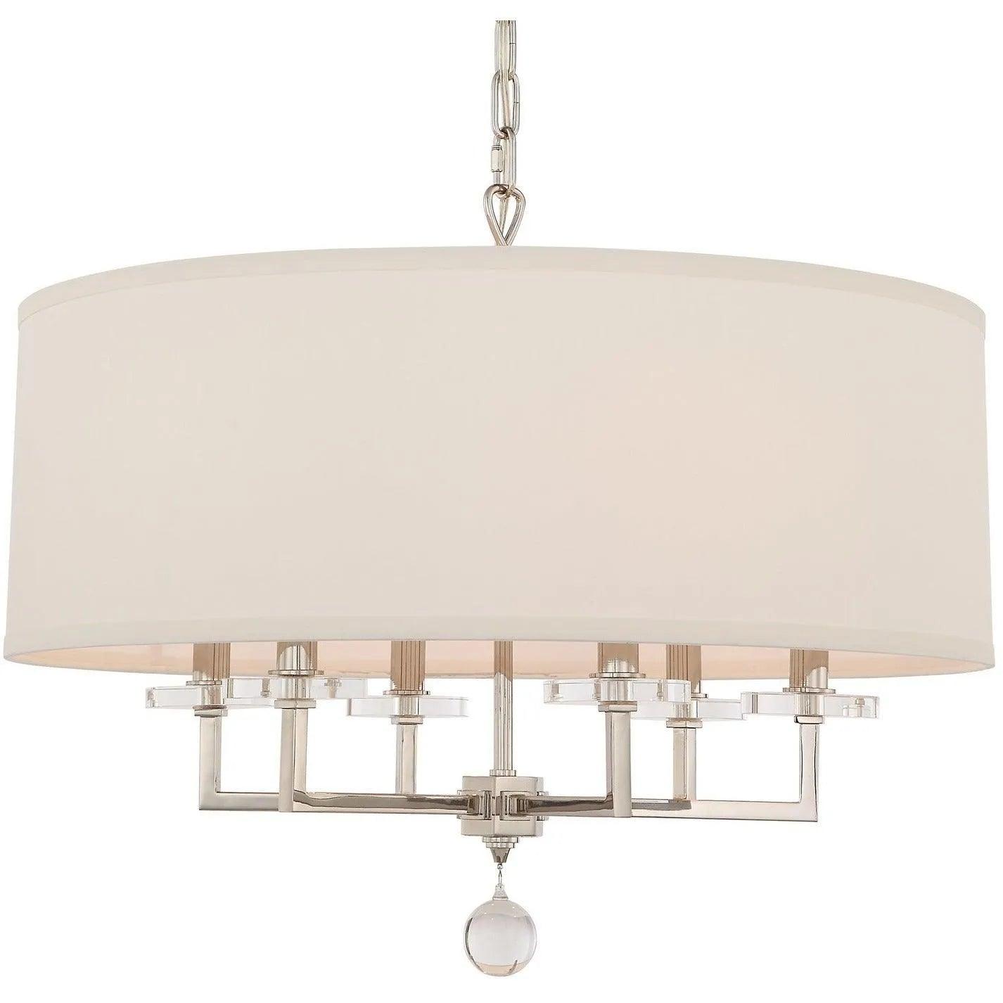Crystorama - Paxton Six Light Chandelier - 8116-PN - Canada Light Shop