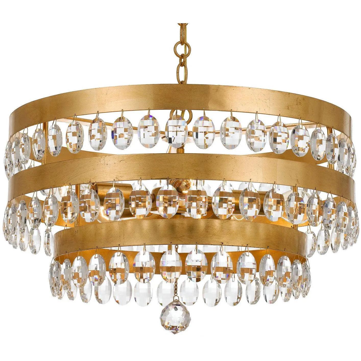 Crystorama - Perla Five Light Chandelier - 6106-GA - Canada Light Shop