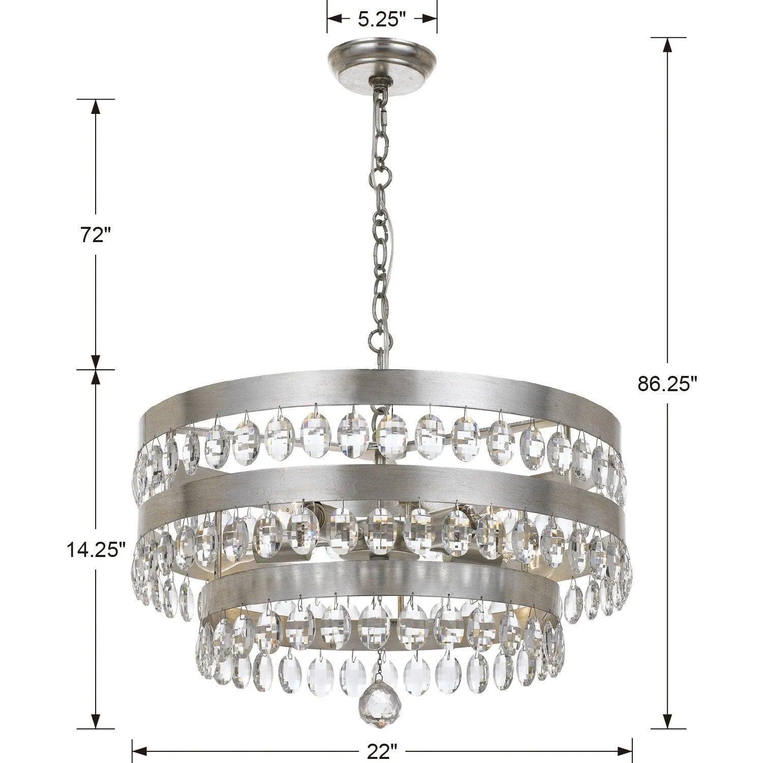 Crystorama - Perla Five Light Chandelier - 6106-GA - Canada Light Shop