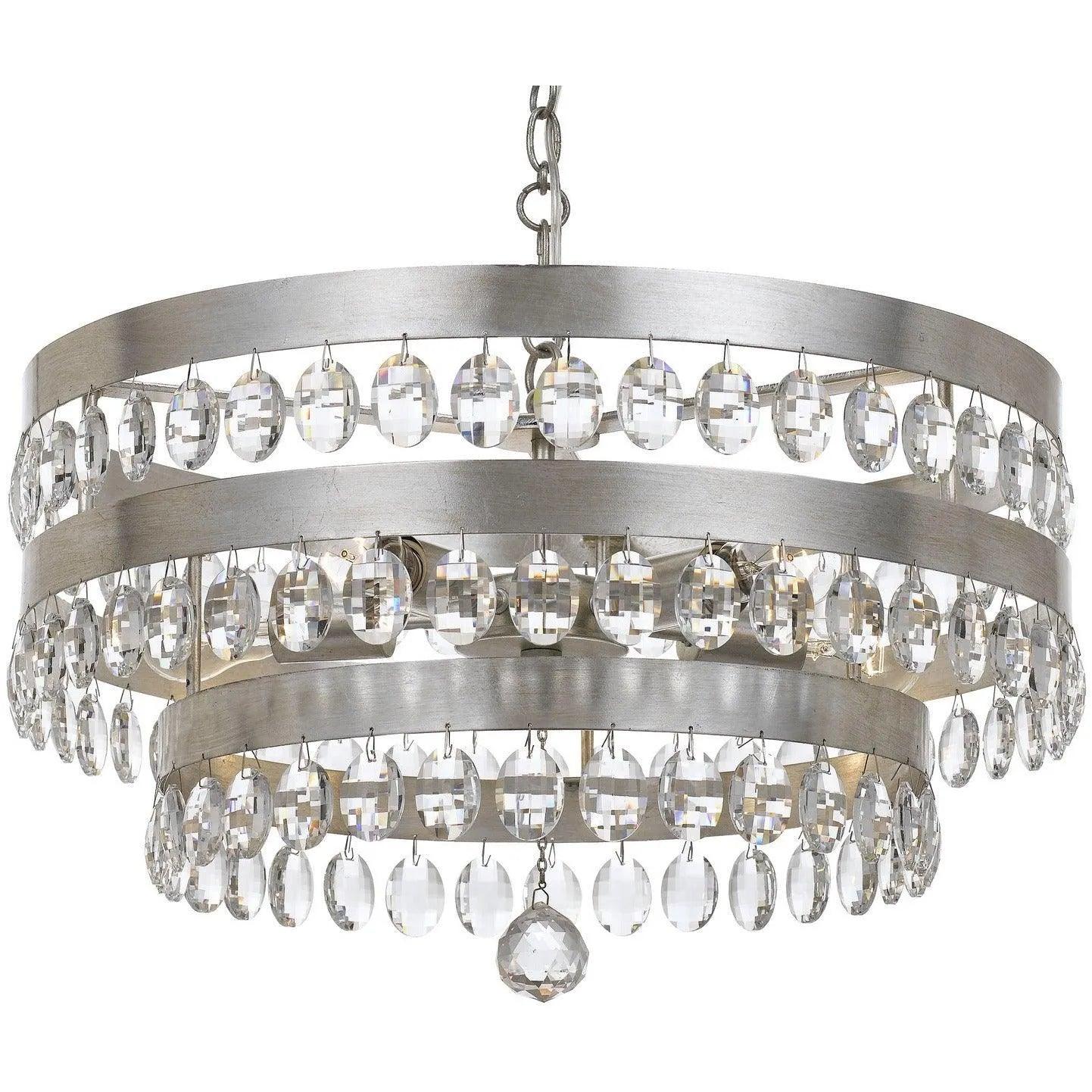 Crystorama - Perla Five Light Chandelier - 6106-SA - Canada Light Shop