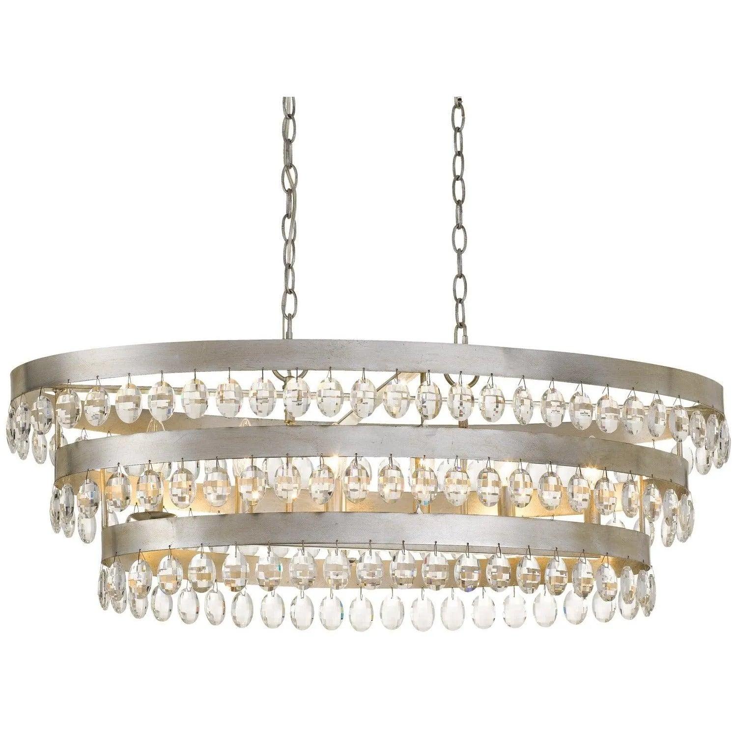 Crystorama - Perla Six Light Chandelier - 6107-SA - Canada Light Shop