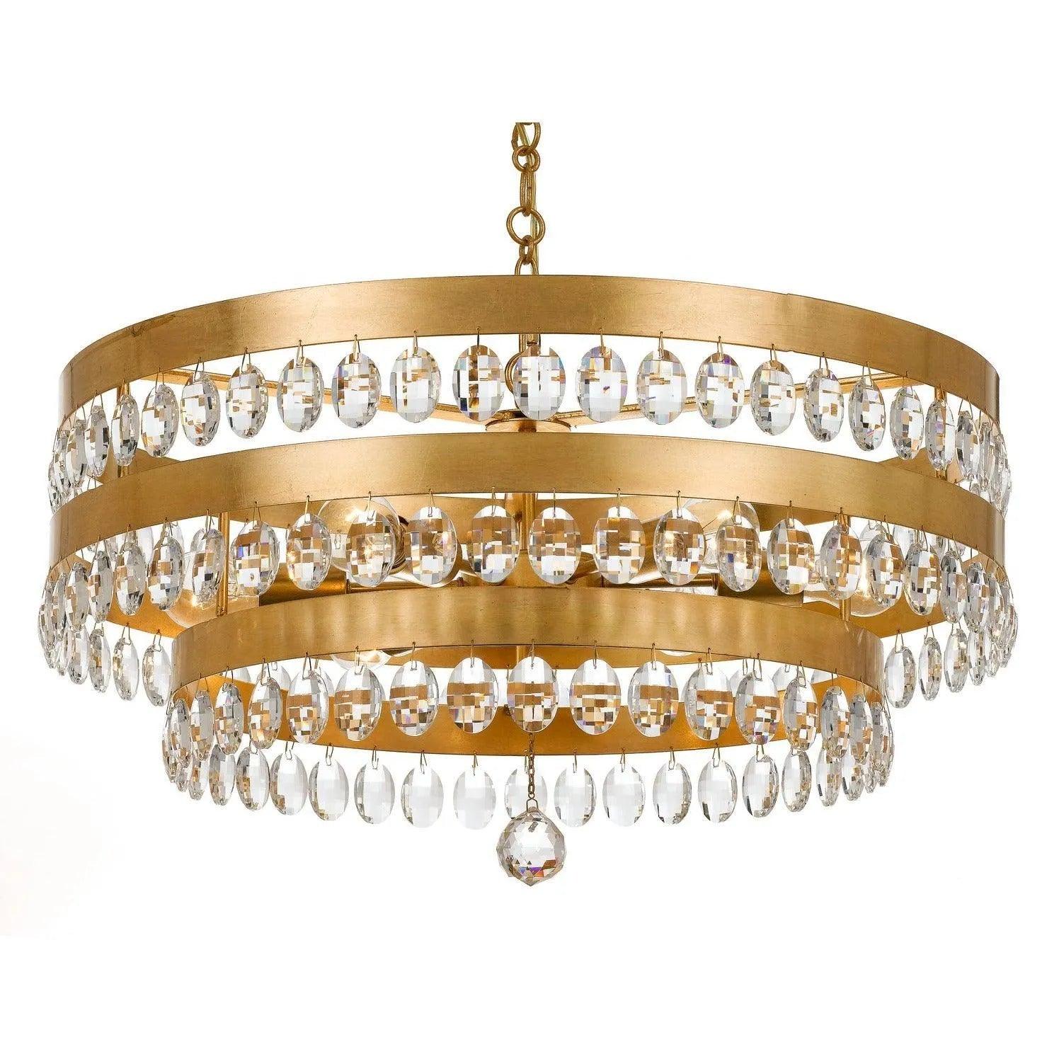 Crystorama - Perla Six Light Chandelier - 6108-GA - Canada Light Shop