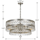 Crystorama - Perla Six Light Chandelier - 6108-GA - Canada Light Shop