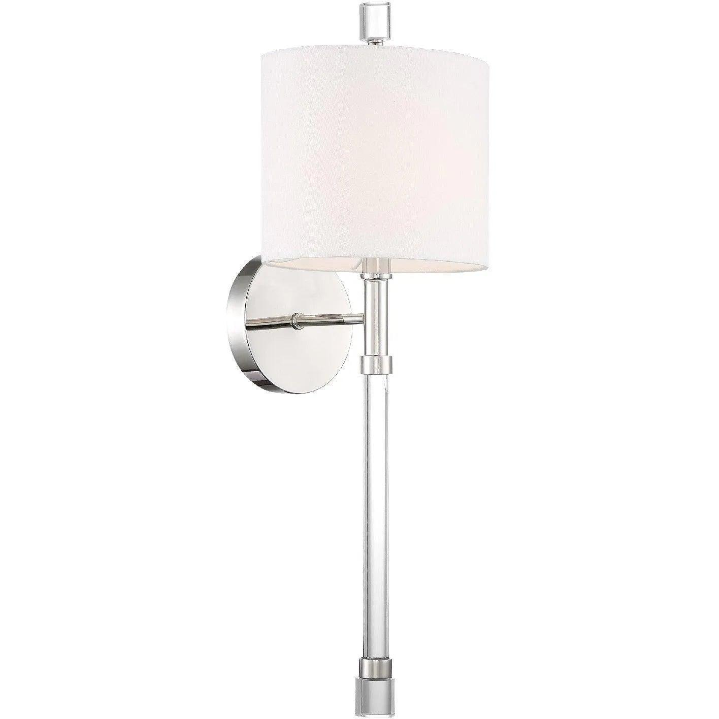 Crystorama - Rachel One Light Wall Mount - RAC-A3501-PN - Canada Light Shop