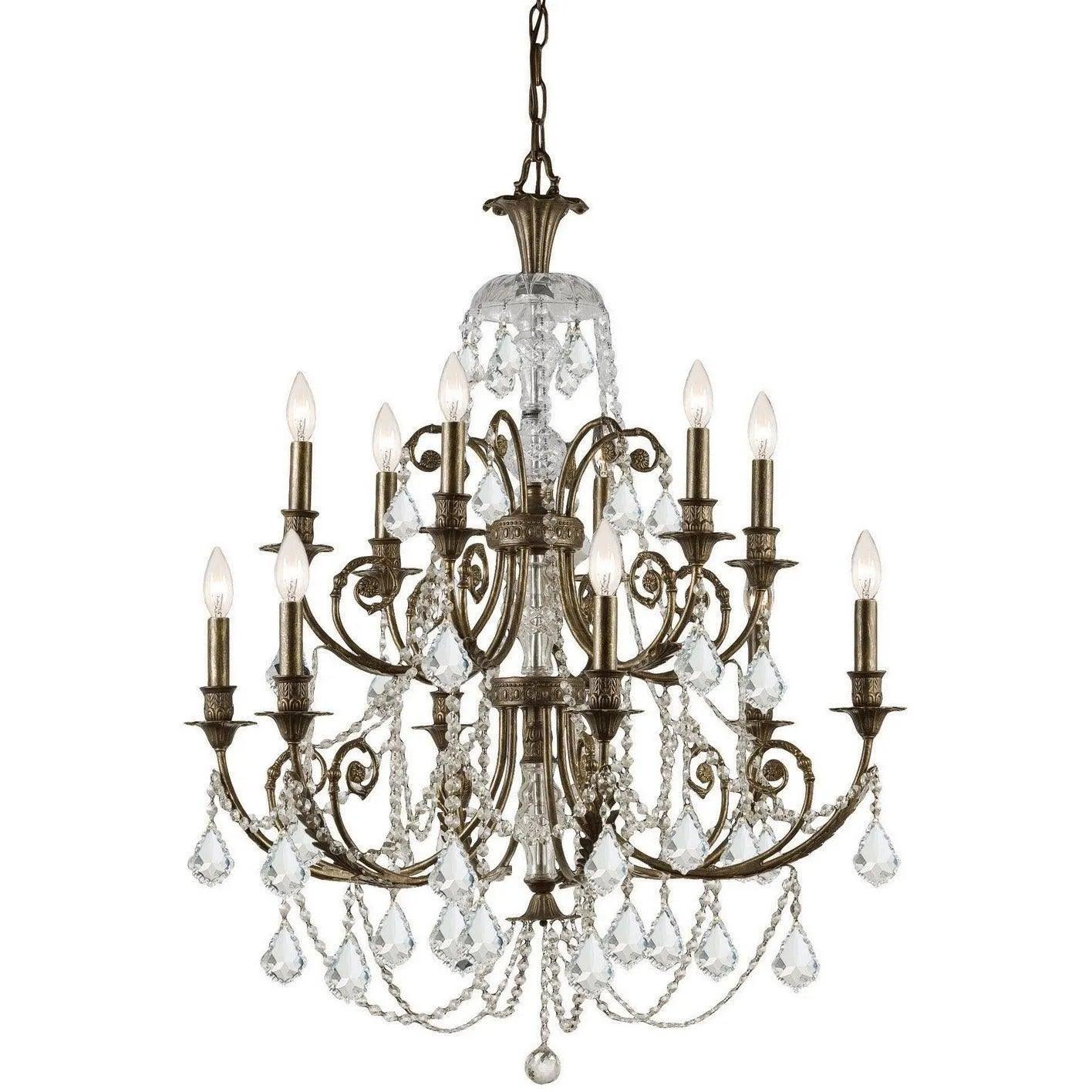 Crystorama - Regis 12 Light Chandelier - 5119-EB-CL-S - Canada Light Shop