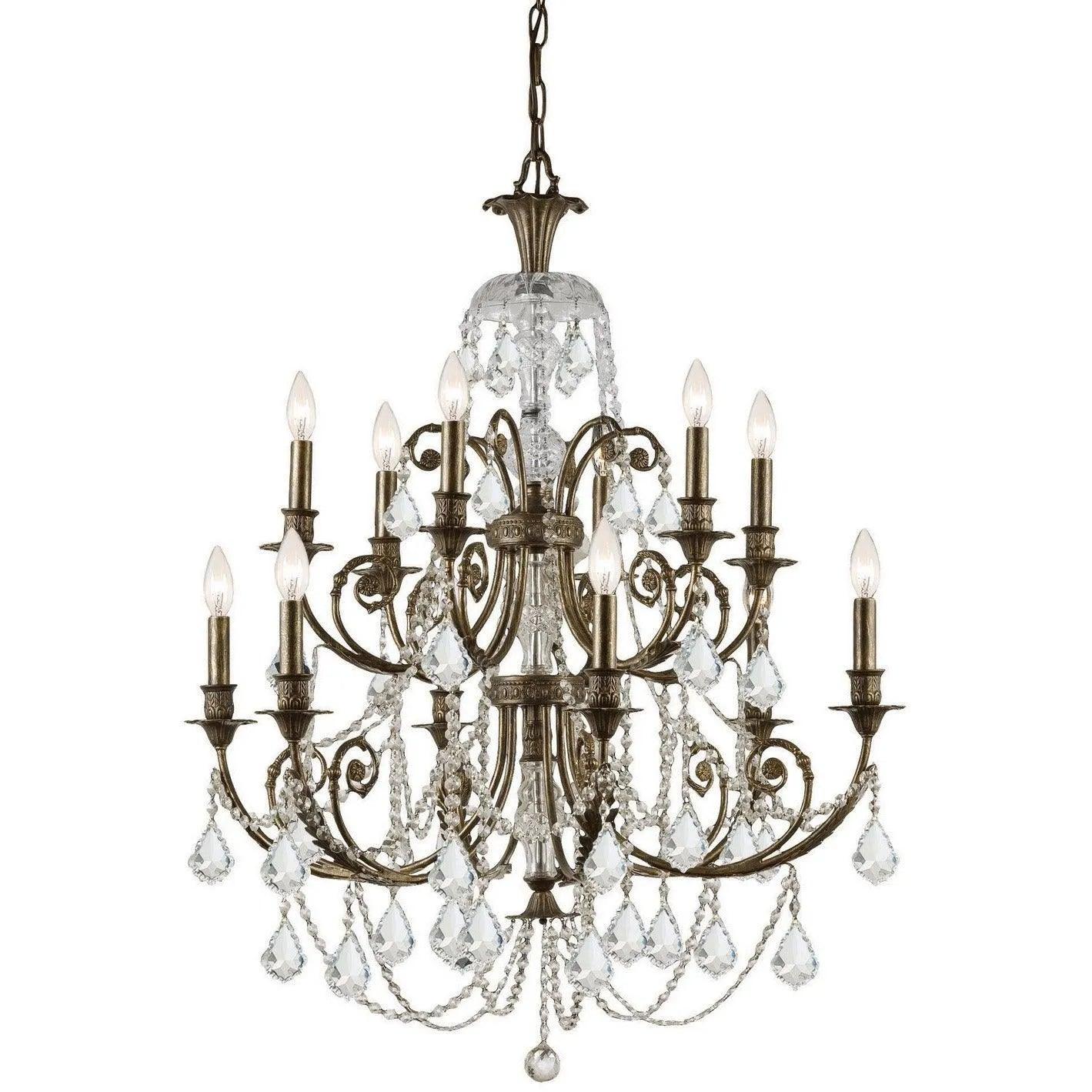 Crystorama - Regis 12 Light Chandelier - 5119-EB-CL-SAQ - Canada Light Shop