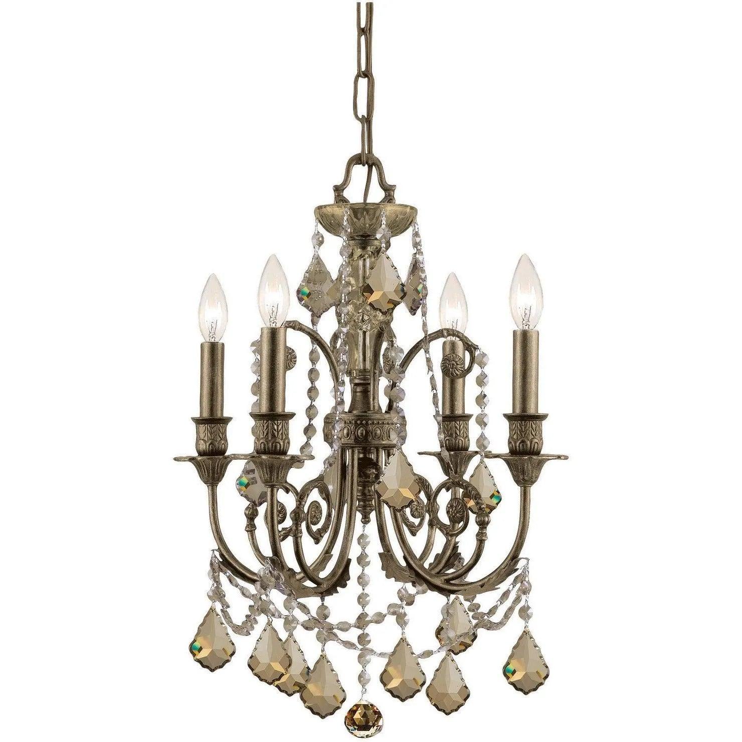Crystorama - Regis Four Light Mini Chandelier - 5114-EB-GTS - Canada Light Shop