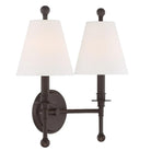 Crystorama - Riverdale Two Light Wall Mount - RIV-383-AG - Canada Light Shop