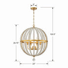Crystorama - Roxy Six Light Chandelier - ROX-A9006-GA - Canada Light Shop