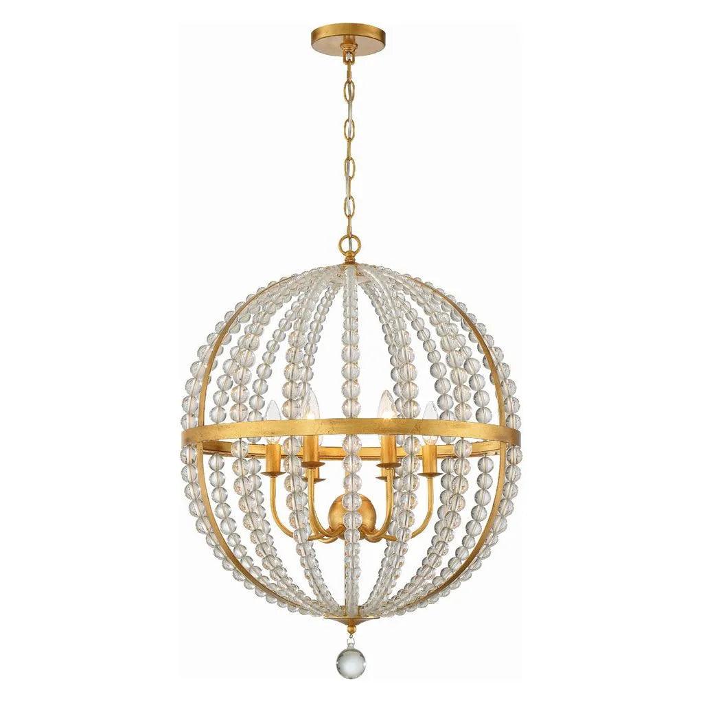 Crystorama - Roxy Six Light Chandelier - ROX-A9006-GA - Canada Light Shop