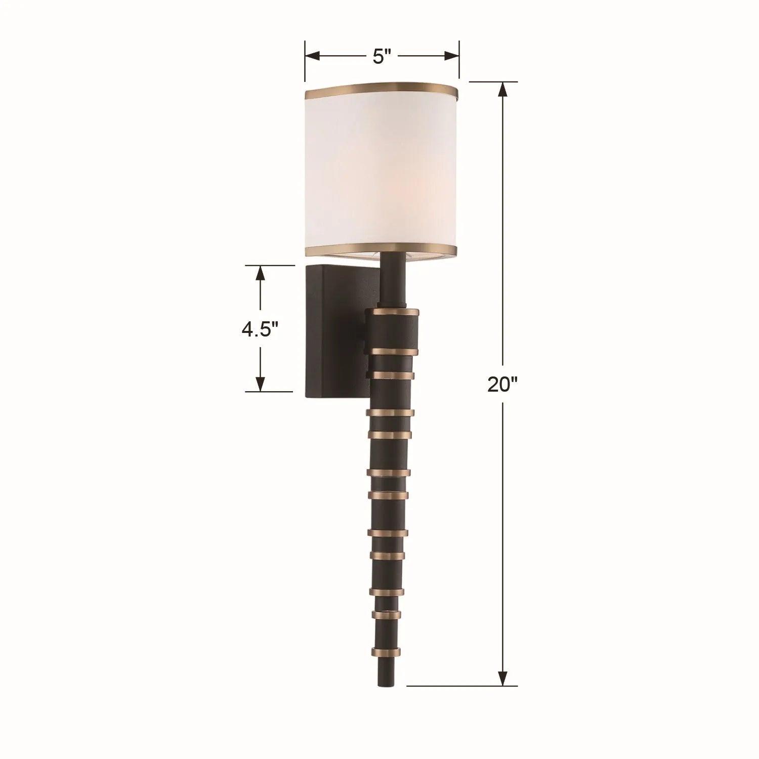 Crystorama - Sloane One Light Wall Mount - SLO-A3601-VG-BF - Canada Light Shop
