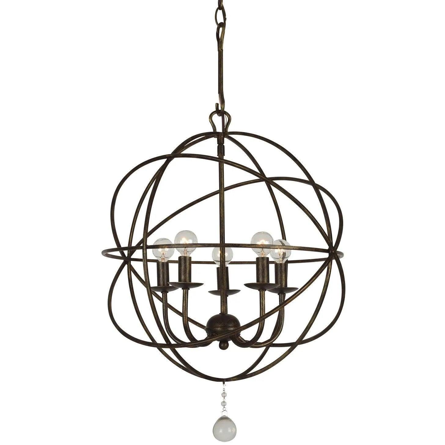 Crystorama - Solaris Five Light Mini Chandelier - 9224-EB - Canada Light Shop