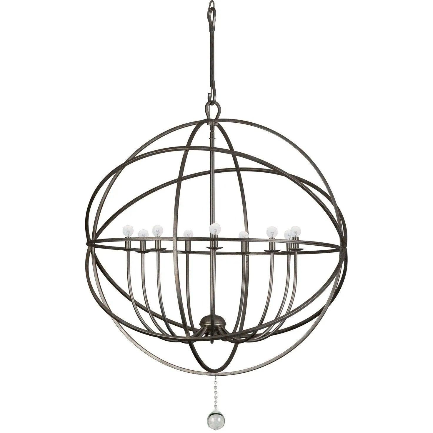 Crystorama - Solaris Nine Light Chandelier - 9229-EB - Canada Light Shop