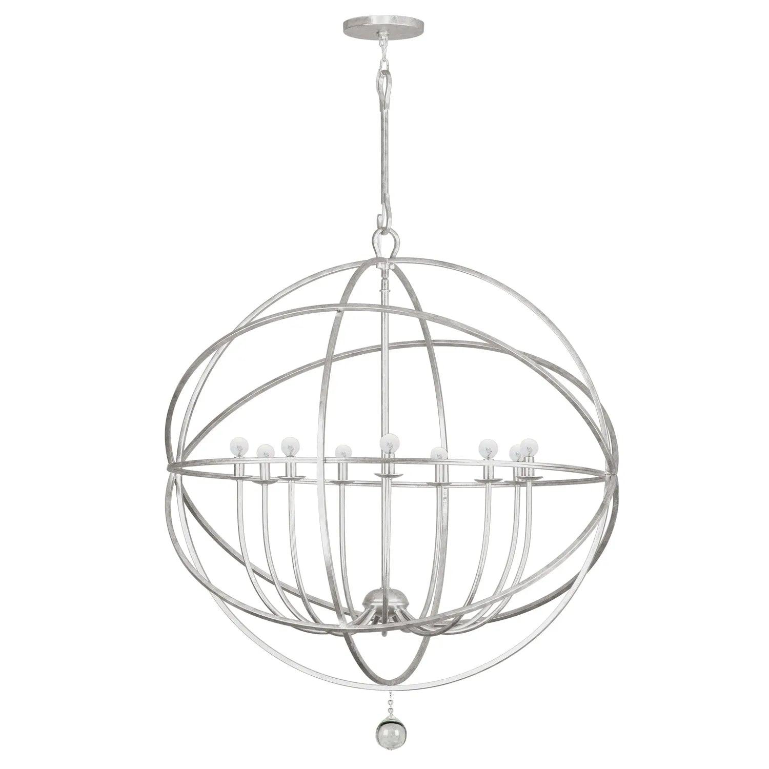 Crystorama - Solaris Nine Light Chandelier - 9229-EB - Canada Light Shop