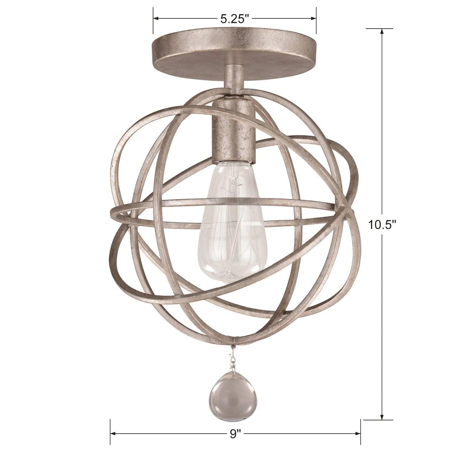 Crystorama - Solaris One Light Ceiling Mount - 9220-EB_CEILING - Canada Light Shop