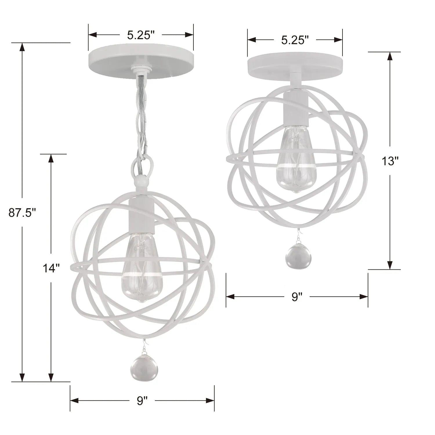 Crystorama - Solaris One Light Ceiling Mount - 9220-EB_CEILING - Canada Light Shop