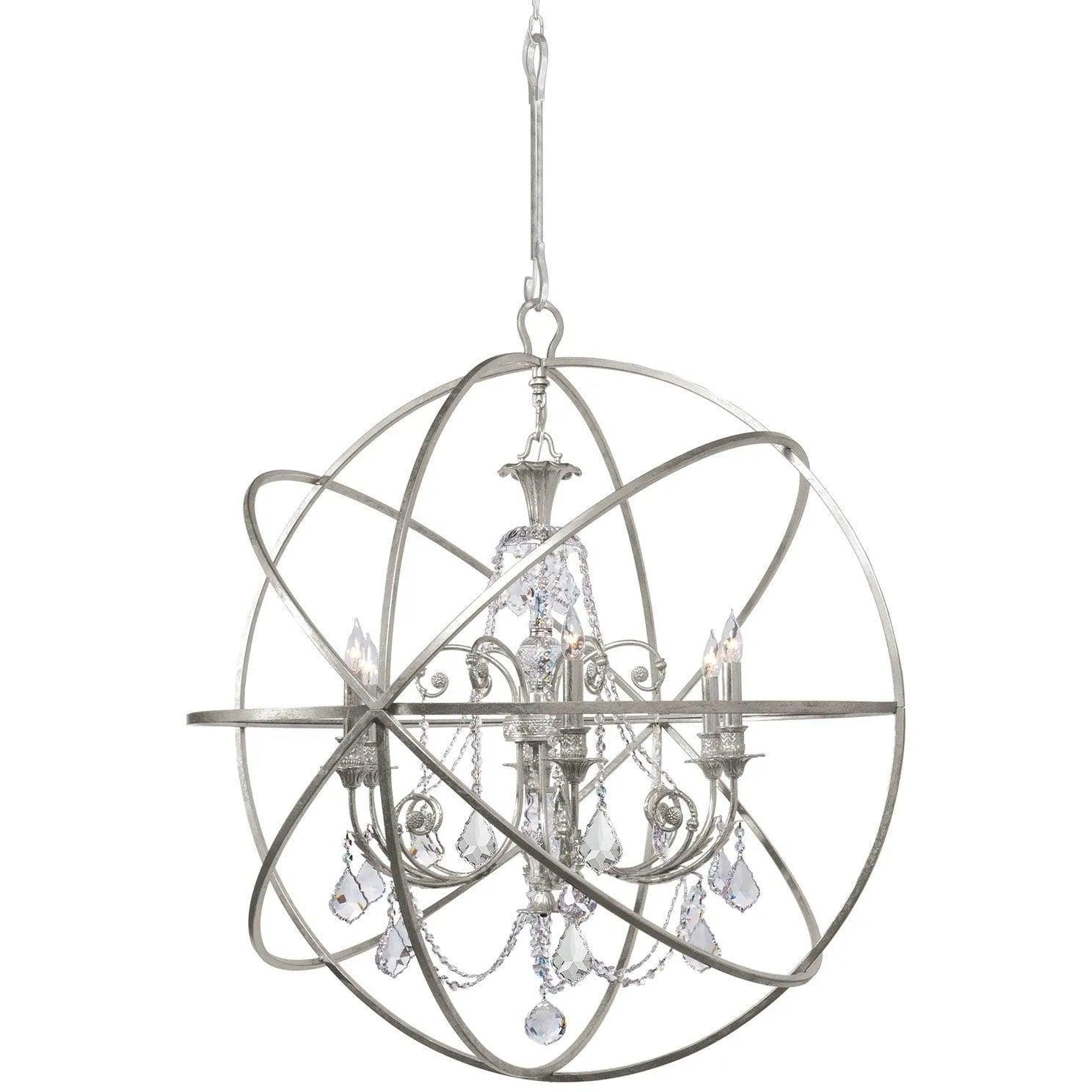 Crystorama - Solaris Six Light Chandelier - 9219-OS-CL-S - Canada Light Shop