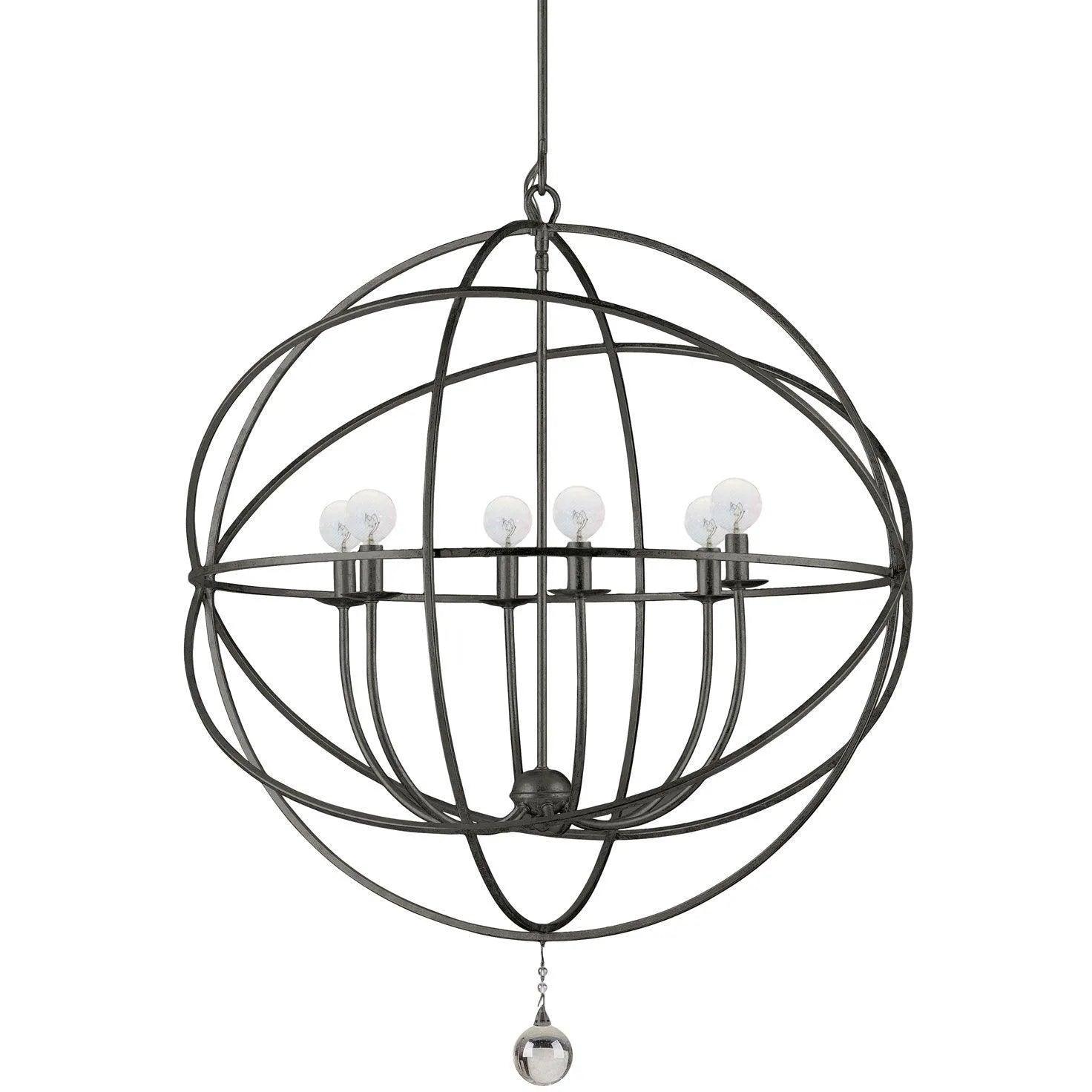 Crystorama - Solaris Six Light Chandelier - 9228-EB - Canada Light Shop