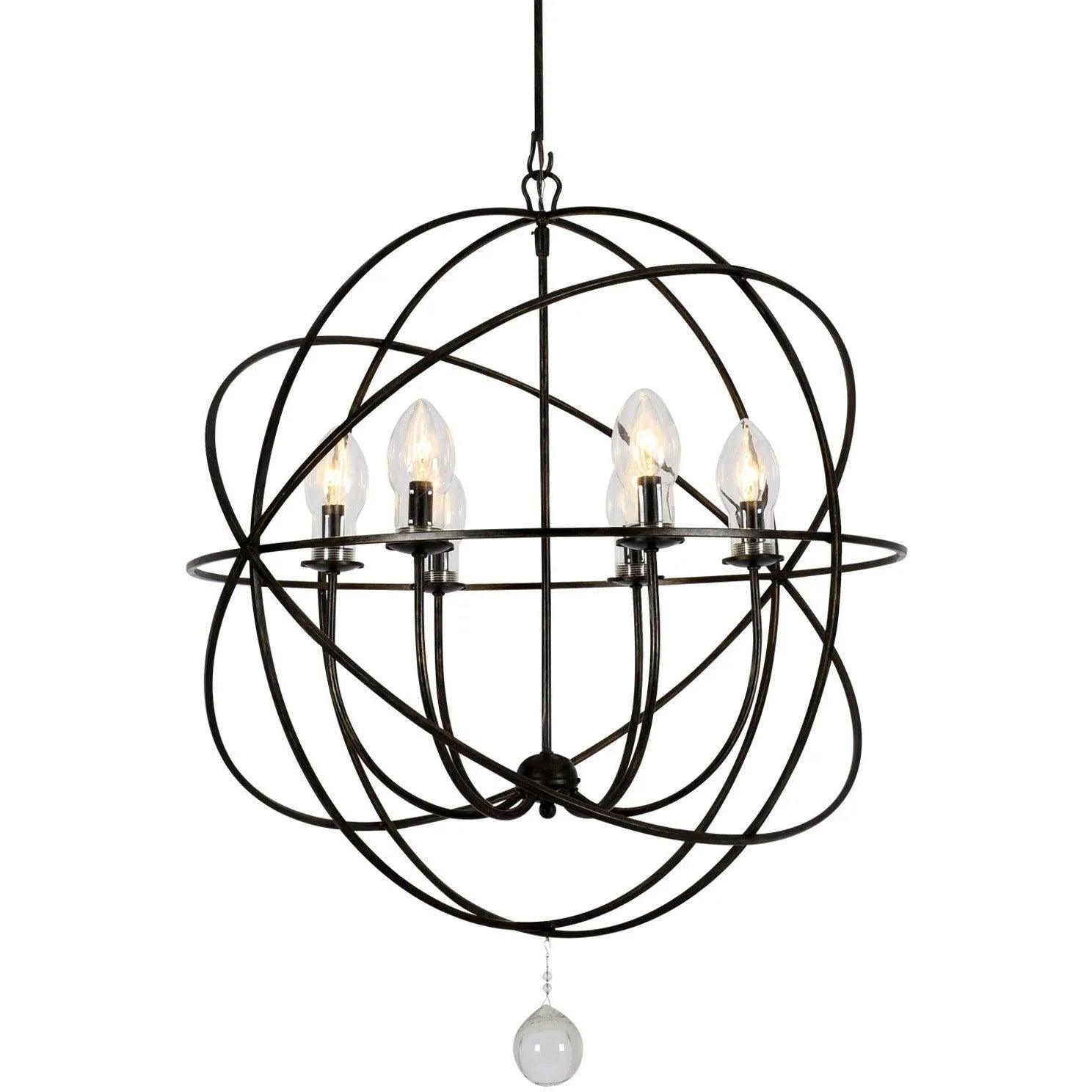 Crystorama - Solaris Six Light Outdoor Chandelier - SOL-9328-EB - Canada Light Shop