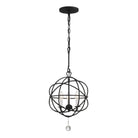 Crystorama - Solaris Three Light Mini Chandelier - 9225-BK - Canada Light Shop