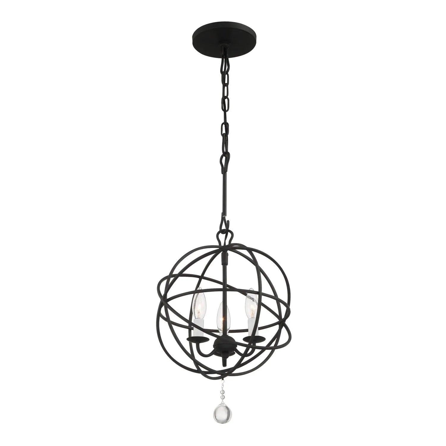 Crystorama - Solaris Three Light Mini Chandelier - 9225-EB - Canada Light Shop